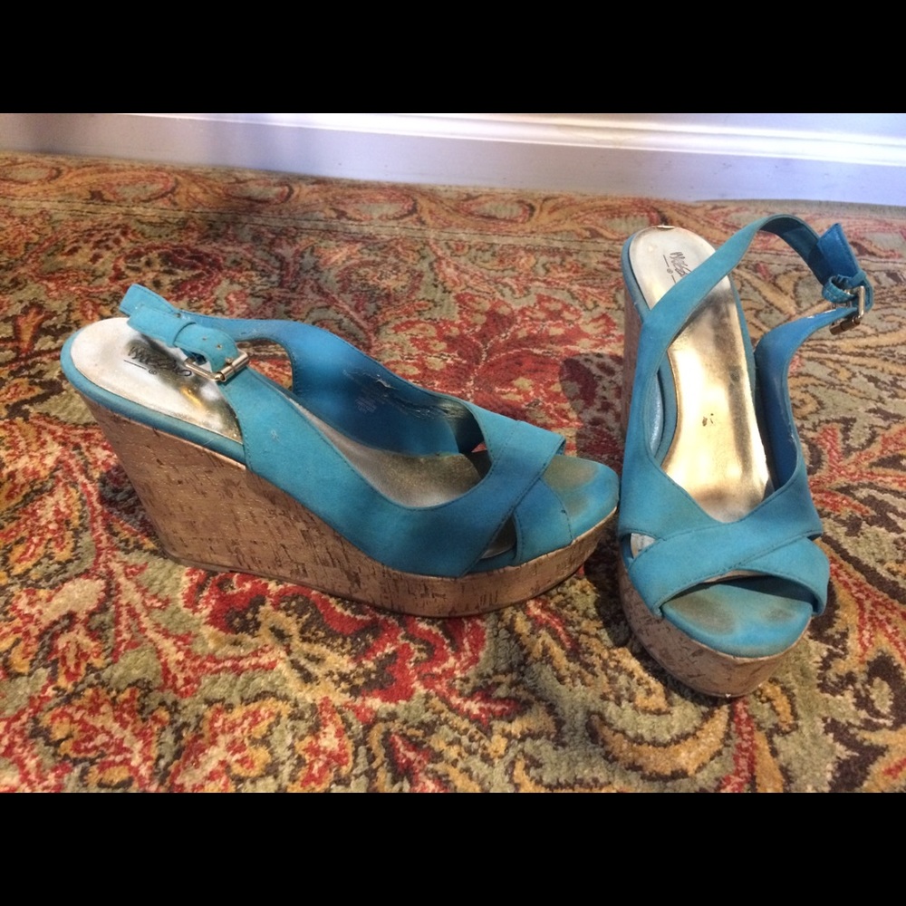 Teal Cork Wedges